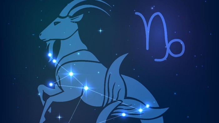 Capricorn - a constellation of the zodiac in the night starry sky