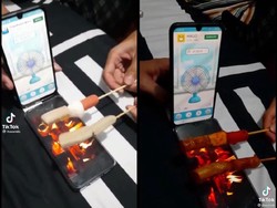 Bakar Sate Pakai Api Virtual dan Kipas Angin Online, Netizen Ini Bikin Ngakak!