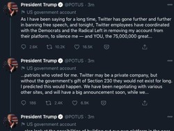 @realDonaldTrump Dibungkam, Trump Sempat Bajak @POTUS