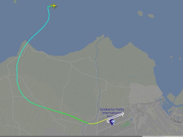 Jejak FlightRadar Sriwijaya Air SJ182 Jakarta Pontianak (Screenshot FlightRadar)