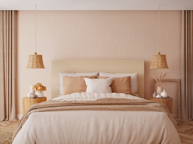 Kamar Tidur Warna Beige