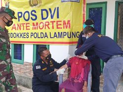 DVI Polda Lampung Ambil Sampel DNA Keluarga 3 Penumpang Sriwijaya Air