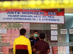 Tim DVI Terima 53 Sampel DNA Keluarga Korban Sriwijaya Air