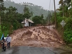 Longsor Cijapati, Tiang Listrik Ambruk-Jalur Garut ke Bandung Terputus