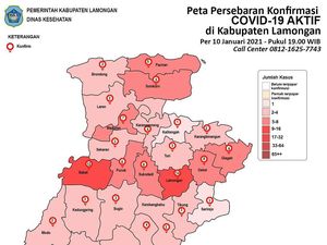 5 Hari Zona Merah, Kabupaten Lamongan Kembali Masuk Zona Oranye
