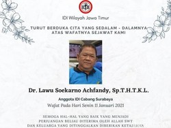 Dokter THT RSUD Soewandhie Meninggal Positif COVID-19 Tertular dari PRT