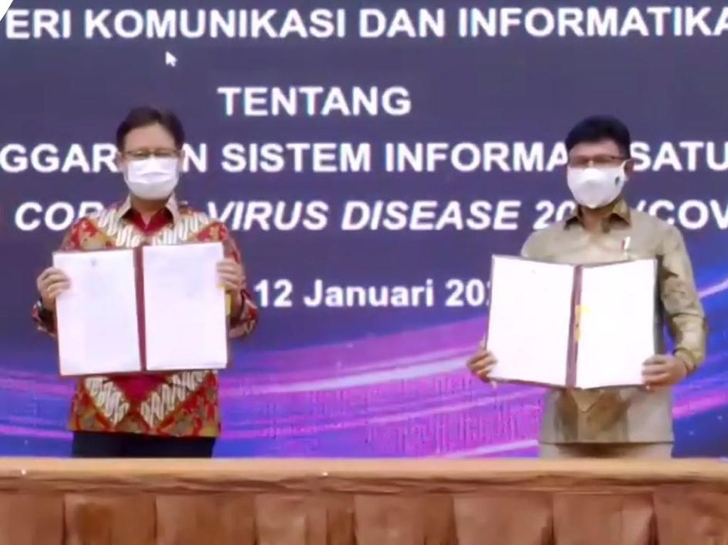 Menkes Budi Minta Kominfo Jaga Data Vaksinasi Corona Menkes Budi Minta Kominfo Jaga Data Vaksinasi Corona