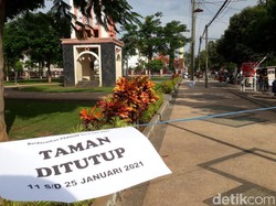 Taman-taman Kota Pasuruan Ditutup Selama PPKM