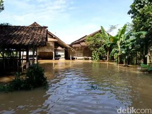 Banjir Rendam Puluhan Rumah dan Sawah di Bojongsoban Tasikmalaya