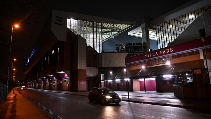 Aston Villa BIRMINGHAM, ENGLAND - JANUARY 08: General view outside the stadium prior to the FA Cup Third Round match between Aston Villa and Liverpool at Villa Park on January 08, 2021 in Birmingham, England. The match will be played without fans, behind closed doors as a Covid-19 precaution. (Photo by Shaun Botterill/Getty Images)