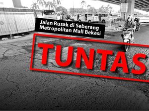 Perbandingan Jalan Dekat Metropolitan Mall Bekasi: Sebelum-Sesudah Ditambal