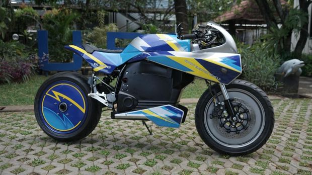 Motor listrik BL-SEV01 genre sport cafe racer rancangan Universitas Budi Luhur diperkenalkan pada Kamis (14/1).