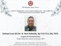 Dokter RSAL Surabaya Kolonel Heri Kabulah Meninggal Terpapar COVID-19