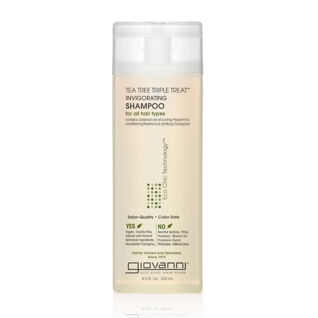 Giovanni Tea Tree Shampoo/giovannicosmetics.com Sampo dari Giovanni ini 100% cruelty-free, 90% vegan, bebas sulfat, bebas paraben dan bebas pewarna buatan.