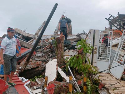 Kerusakan Akibat Gempa di Majene, Sulawesi Barat