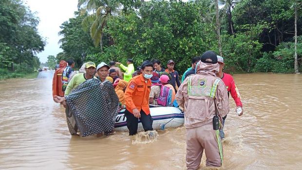 Sebanyak 21.990 jiwa dan 6.346 unit rumah di Tanah Laut, Kalsel, terendam banjir (dok BNPB)