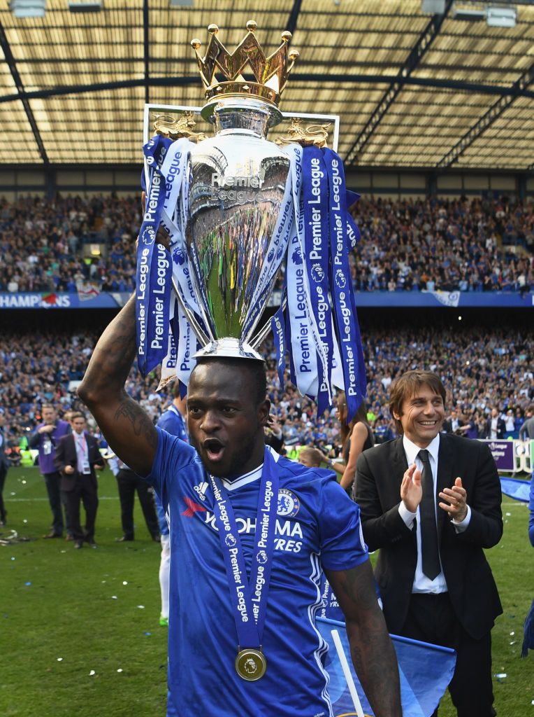 LONDON, ENGLAND - FEBRUARY 12:  Victor Moses of Chelsea in action during the Premier League match between Chelsea and West Bromwich Albion at Stamford Bridge on February 12, 2018 in London, England.  (Photo by Mike Hewitt/Getty Images)