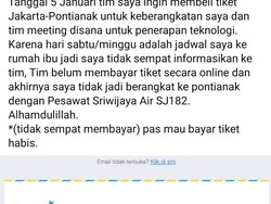 Cerita Pria Garut Batal Naik Sriwijaya Air SJ182 Gegara Pulang ke Rumah Ibu