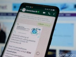 500 Ribu Nakes Daftar Vaksinasi COVID-19 via Chatbot WhatsApp