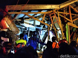 Penampakan Pondok Pesantren yang Ambruk di Cianjur