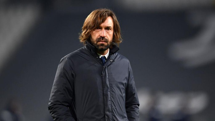 TURIN, ITALY - JANUARY 13: Andrea Pirlo, Head Coach of Juventus F.C. looks on prior to the Coppa Italia match between Juventus and Genoa CFC at Allianz Stadium on January 13, 2021 in Turin, Italy. Sporting stadiums around Italy remain under strict restrictions due to the Coronavirus Pandemic as Government social distancing laws prohibit fans inside venues resulting in games being played behind closed doors. (Photo by Valerio Pennicino/Getty Images)