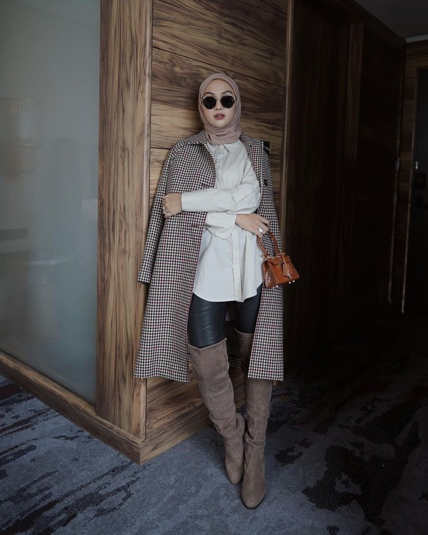 Gaya hijab Indah Nada Puspita. Sumber: @indahnadapuspita Indah Nada Puspita