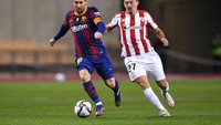 Lionel Messi, bintannya Barcelona tidak bisa berbuat banyak. Malah, dirinya diganjar kartu merah jelang rada tuntas! (Getty Images)