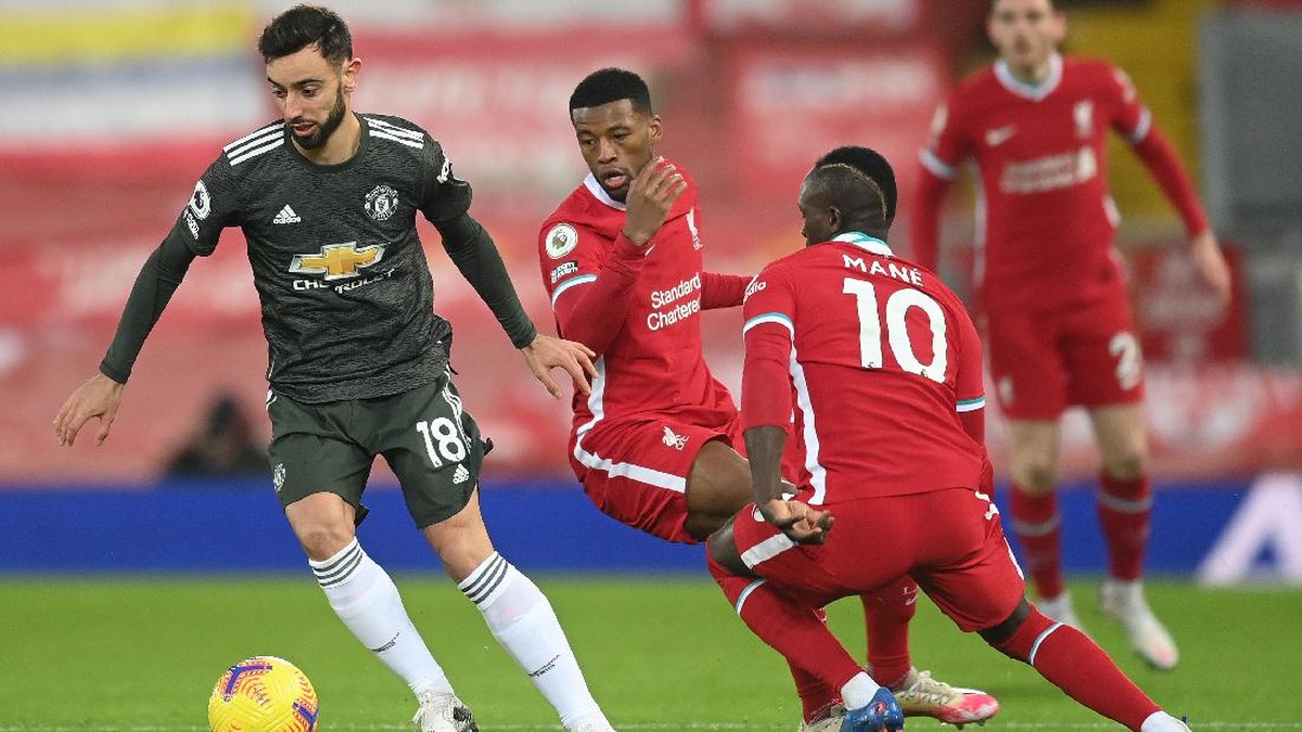 Liverpool vs Manchester United masih 0-0 di babak pertama (Foto: Getty Images/Michael Regan)