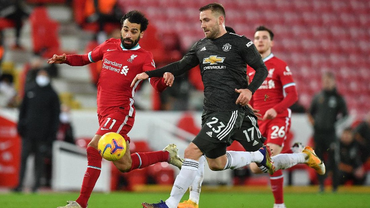 Trisula penyerang Liverpool, Mohamed Salah, Roberto Firmino, dan Sadio Mane, buntu saat melawan Manchester United (Foto: Getty Images/Pool)