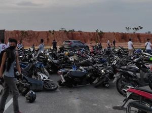 Dipakai untuk Balap Liar, 200 Kendaraan di Pekanbaru Ditilang Polisi