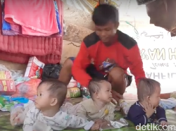 Kisah 3 Bayi Kembar Korban Gempa Mamuju Memprihatinkan di Pengungsian