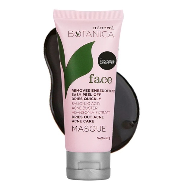 Masque Charcoal Activated, salah satu produk skincare dari Mineral Botanica untuk kulit berjerawat / foto: mineralbotanica.com