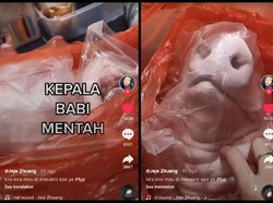 Wanita Ini Beli Kepala Babi, Netizen: Pantas Kepala Mantan Gue Ngilang!