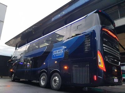 Potret Bus Tingkat Mewah Milik Perusahaan Rokok Sukun