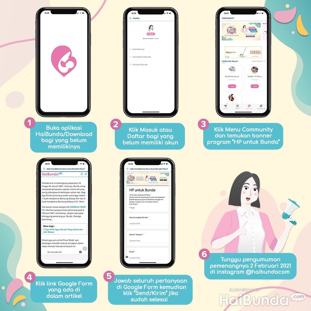 Cara ikutan kuis HP untuk Bunda
