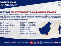 TRANSMEDIA dan CT ARSA Foundation Galang Dana untuk Sulbar-Kalsel