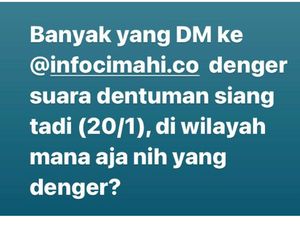 Heboh Dentuman di Cimahi dan Analisis BMKG soal Sumber Suaranya Heboh Dentuman di Cimahi dan Analisis BMKG soal Sumber Suaranya