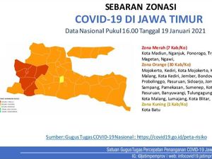 7 Daerah di Jatim Masih Zona Merah COVID-19