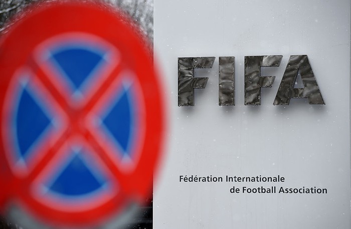 ZURICH, SWITZERLAND - FEBRUARY 25: A FIFA logo seen near the headquarter Home of FIFA ahead of tomorrows Extraordinary FIFA Congress to elect a new FIFA President at Hallenstadion on February 25, 2016 in Zurich, Switzerland.  (Photo by Matthias Hangst/Getty Images)