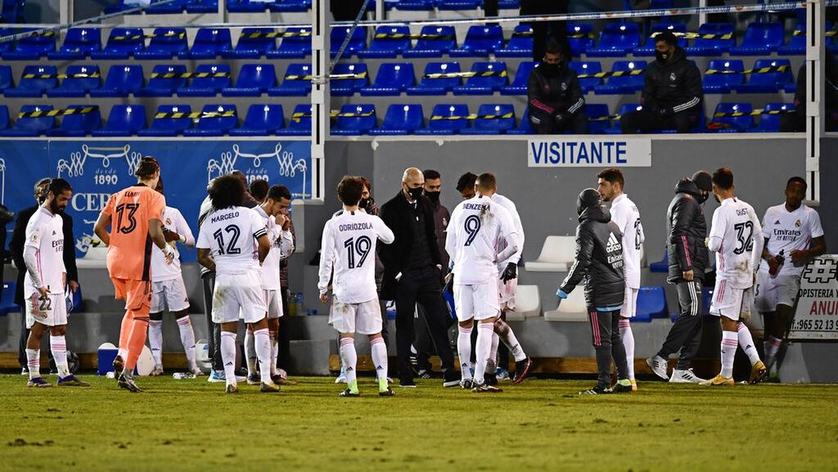 Real Madrid tersingkir di babak 32 besar Copa del Rey usai dikalahkan Alcoyano (Foto: AP/Jose Breton)