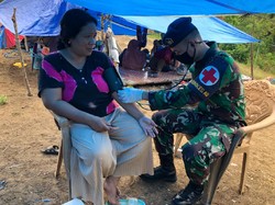 Aksi Tanggap TNI AU Beri Layanan Kesehatan ke Korban Gempa Sulbar