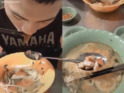 Duh! Pria Ini Rela Potong Makanan Pakai Gigi Untuk Sang Kekasih