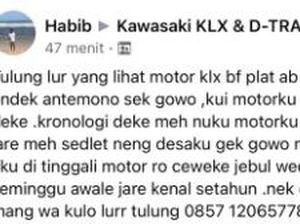 Viral, Beli KLX Belum Bayar Malah Bawa Kabur Motor, Ceweknya Ditinggalin! Viral, Beli KLX Belum Bayar Malah Bawa Kabur Motor, Ceweknya Ditinggalin!