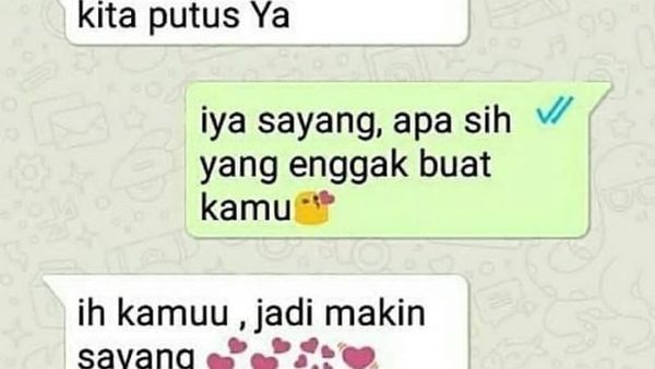 8 Chat Konyol Pasangan Minta Putus Tapi Nggak Jadi, Endingnya Bikin Ngakak