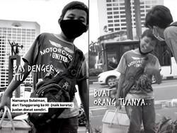 Bocah Ini Tempuh Jarak Kiloan Meter untuk Jualan Donat Demi Bantu Orangtua