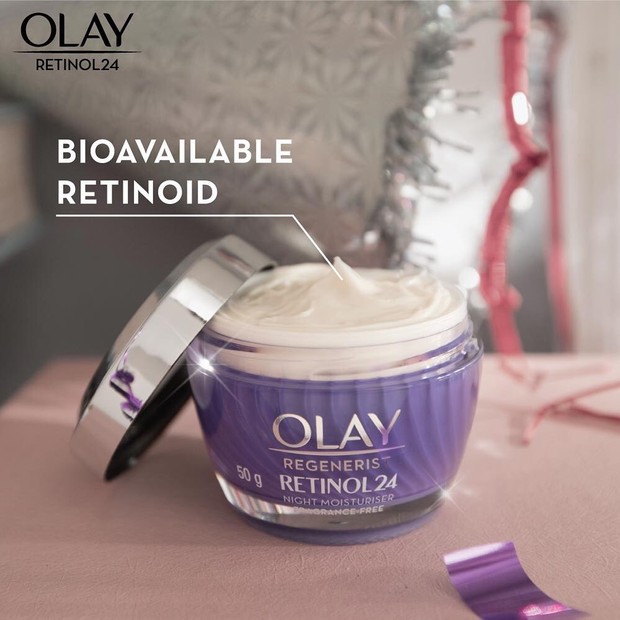 Olay Regenerist Retinol 24 Night Moisturizer/instagram.com/olayindonesia Olay Regenerist Retinol 24 Night Moisturizer bertekstur cukup berat namun diklaim mudah meresap/instagram.com/olayindonesia