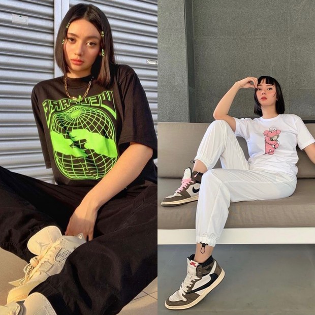 Gaya street style casual ala Nika Higashionna.