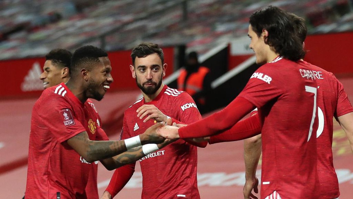 Bruno Fernandes menjadi pembeda dari bangku cadangan saat MU vs Liverpool. (Foto: Getty Images/Pool)