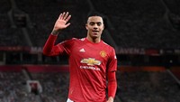 Lalu ada penyerang sayap Manchester United, Mason Greenwood. Masih berusia 19 tahun, Greenwood mulai dipercaya dengan 21 penampilan sudah dikemasnya di liga (Getty Images/Laurence Griffiths)