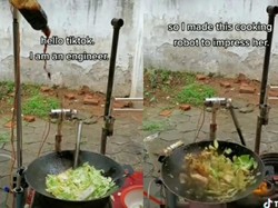 Doyan Chinese Food, Teknisi Ini Bikin Robot Masak Tumisan Sayur